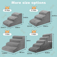 Cargar la imagen en la vista de la galería, Dog Stairs For Small Dogs 3  4 Steps Dog Ramp  Removable Washable Pet Steps
