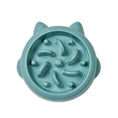 Load image into Gallery viewer, Top view of green slow feeder bowl featuring bone and knob pattern
