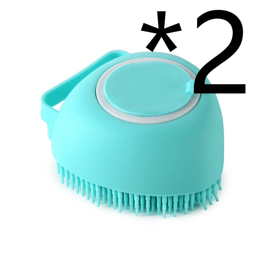 Silicone Dog Bath & Massage Glove with Shampoo Dispenser