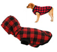 Load image into Gallery viewer, Autumn and winter plaid detachable hat thickened pet dog clothing
