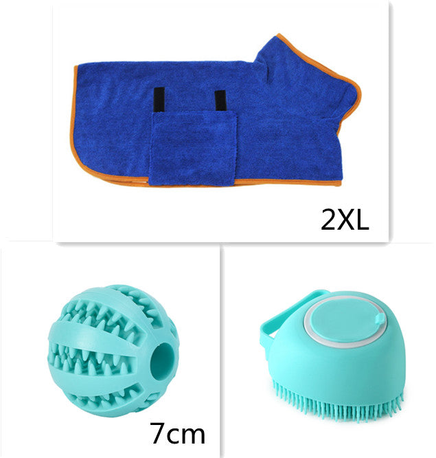 Silicone Dog Bath & Massage Glove with Shampoo Dispenser