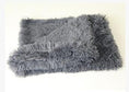 Cargar la imagen en la vista de la galería, Dark gray plush pet blanket folded neatly
