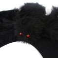 Load image into Gallery viewer, Back view of black and red spider pet costume harness displayed on black dog mannequin

