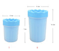 Load image into Gallery viewer, Two silicone dog paw washers sizes shown with dimensions, small and medium
