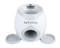 Load image into Gallery viewer, White feeder with gray accents and 4pawslife branding on back
