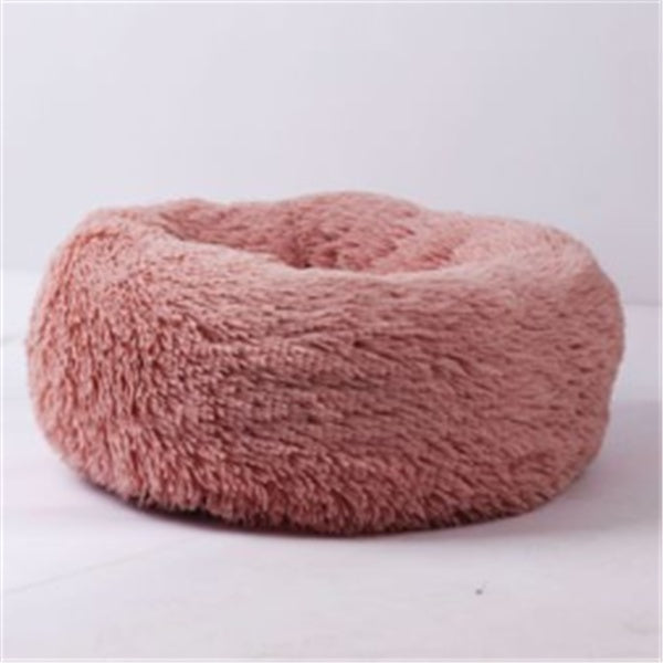 Plush Round Pet Bed for Small Pets