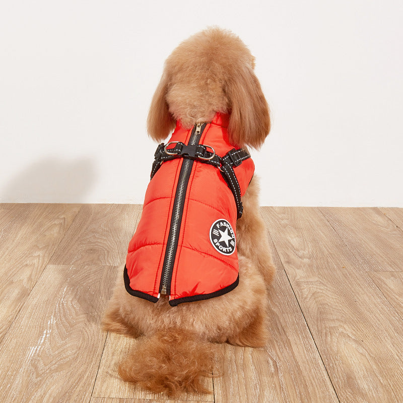 Ropa cálida para mascotas con relleno de algodón y forro polar reflectante grueso Gallus