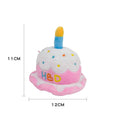 Load image into Gallery viewer, Pink Plush Dog Cake Hat

