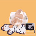 Cargar la imagen en la vista de la galería, Cat walking on fat tiger cat litter mat next to litter box showing textured surface
