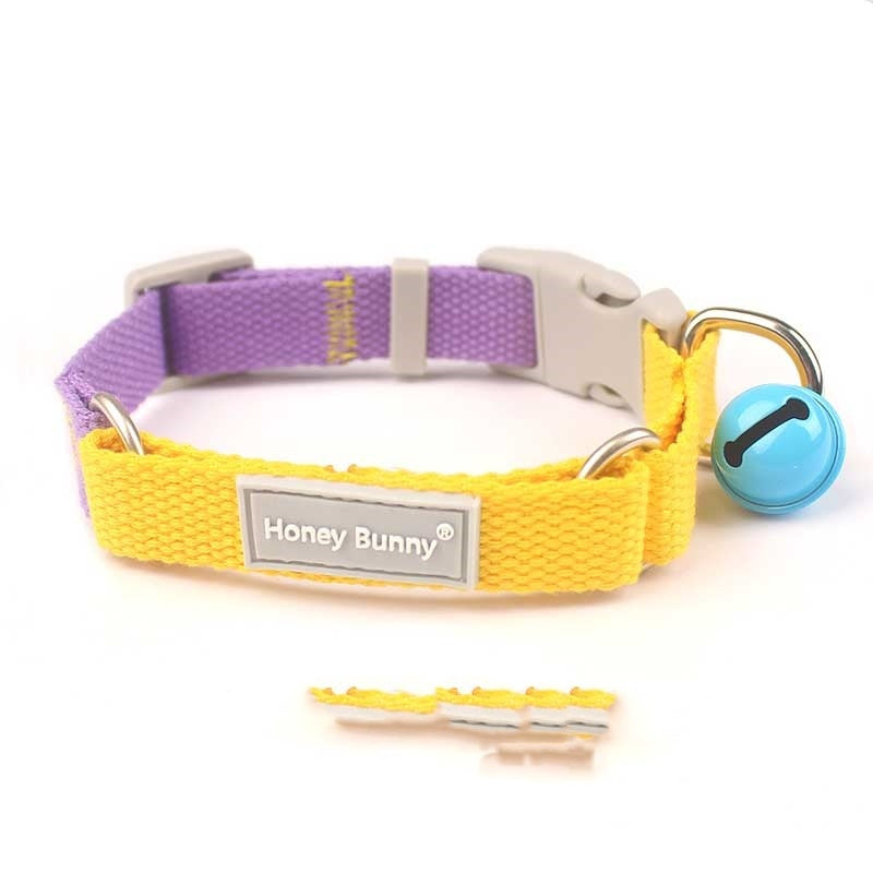 Colorful Dog Collar & Rope Leash Set