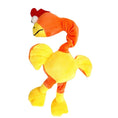 Cargar la imagen en la vista de la galería, Orange and yellow plush chicken dog toy shown against white background
