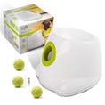 Load image into Gallery viewer, Ball launcher next to packaging box showing dog image and three tennis balls with 2 inch size label
