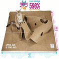 Charger l'image dans la visionneuse de la galerie, Cat relaxing on large brown ripple rug cat play mat measuring 47 by 35 inches, showing spacious design
