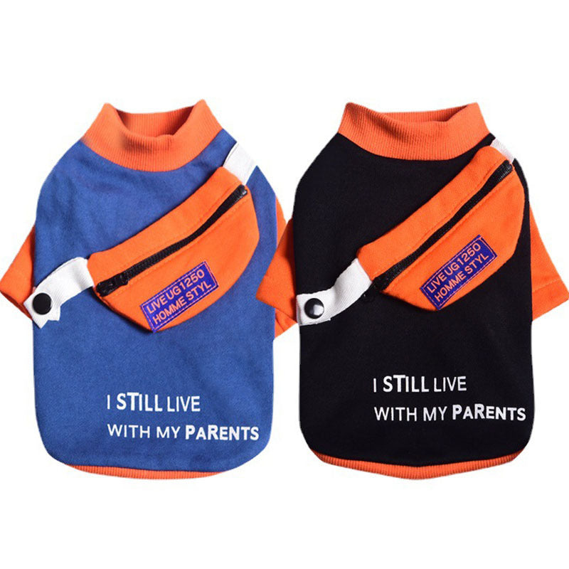 Pet Clothes Two-legged Sweater Detachable School Bag Small Dog Sweater