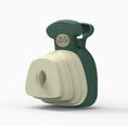 Load image into Gallery viewer, Green and gray foldable dog poop spoon dispenser angled view
