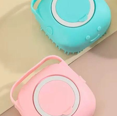 Silicone Dog Bath & Massage Glove with Shampoo Dispenser