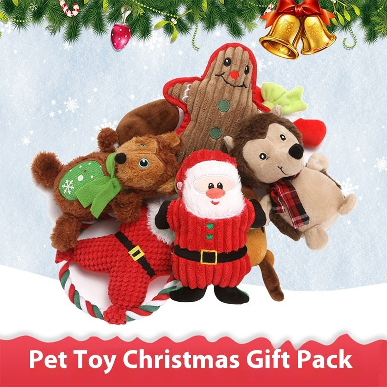 Pet Toy Christmas Suit Tear-resistant Plush