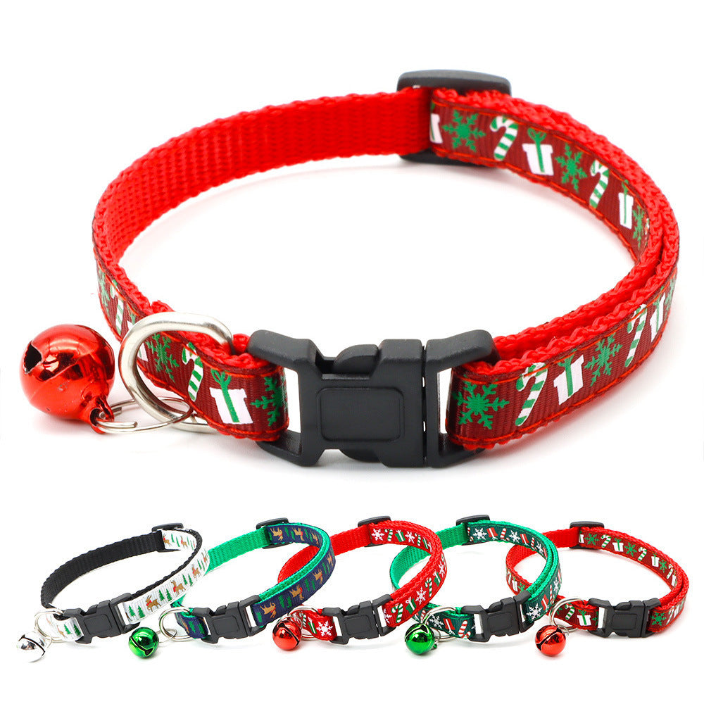 Décoration de Noël pour chien avec collier pour animal de compagnie