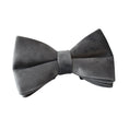 Load image into Gallery viewer, Isolated gray velvet bow tie for dog collar
