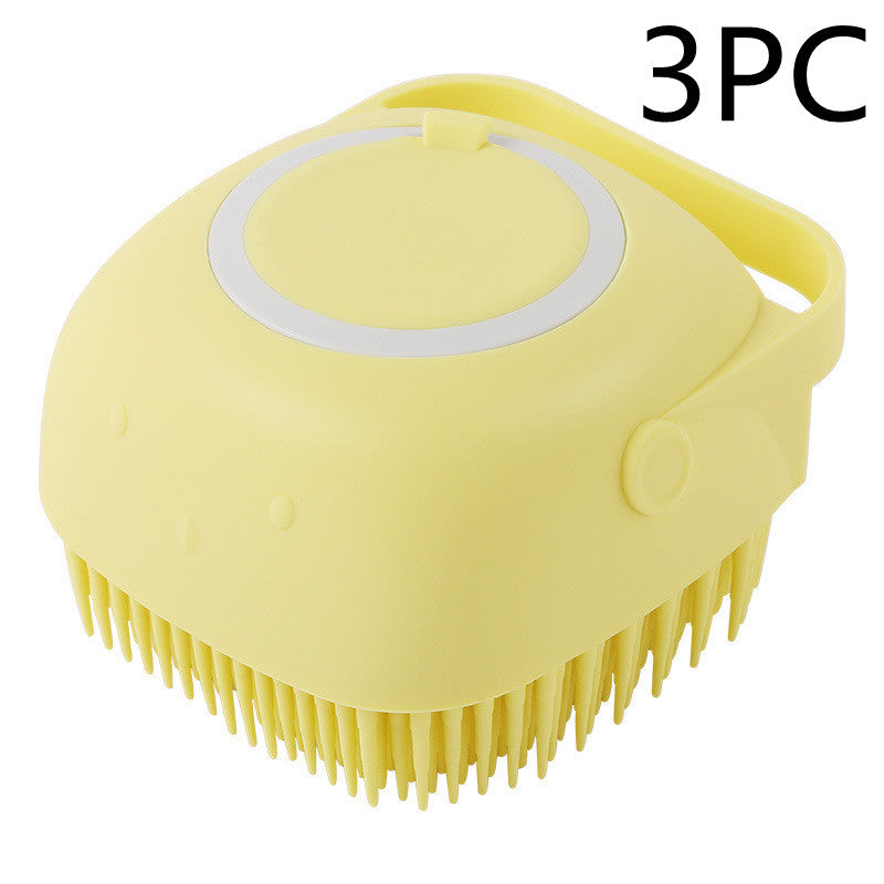 Silicone Dog Bath & Massage Glove with Shampoo Dispenser
