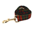 Load image into Gallery viewer, Christmas Pet Collar Plaid With Green Background Dog Rope Leash Suit
