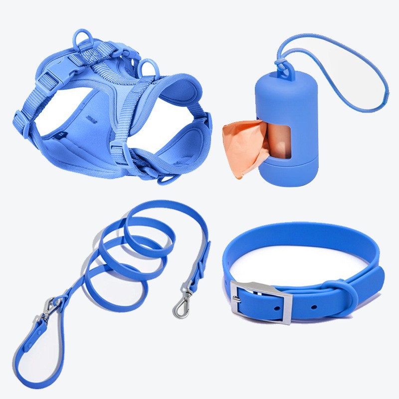 Waterproof Harness, Collar & Lead Set in Multiple Colours