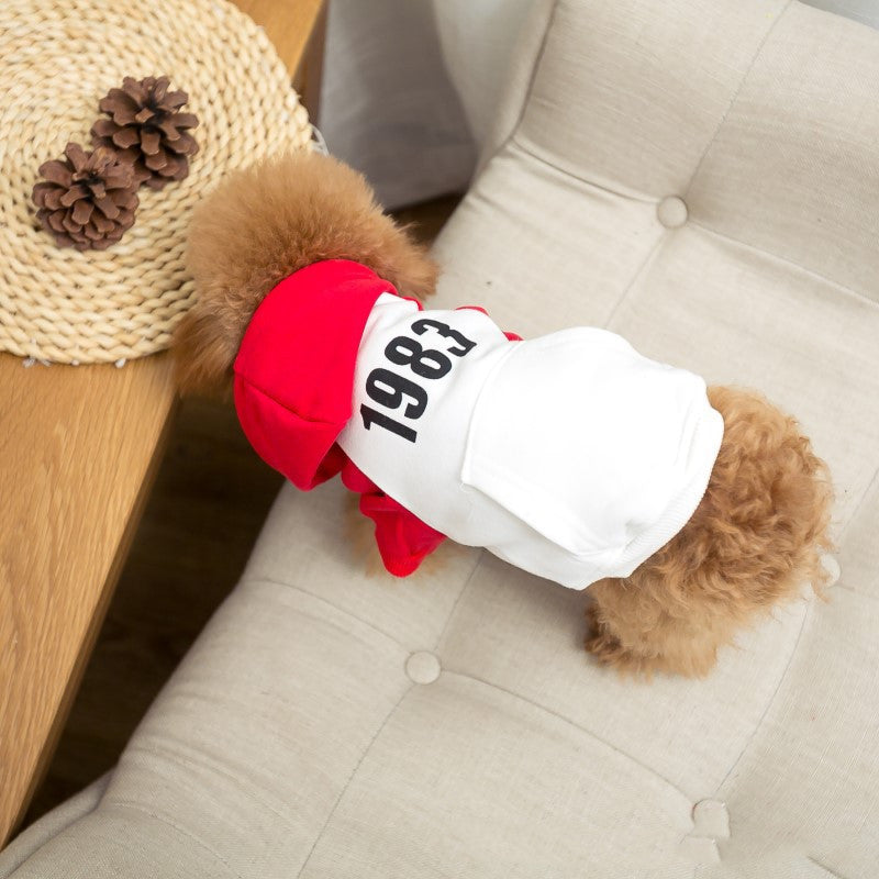 New Hat Dog Two-legged Color Matching Fashion Pet Clothing