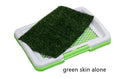 Load image into Gallery viewer, Close-up of artificial grass layer on the dog potty tray with green and gray frame
