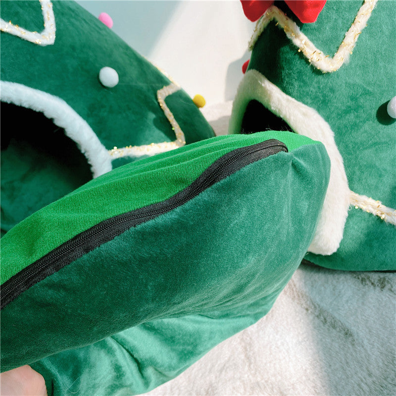 Pet Christmas Tree House Bed