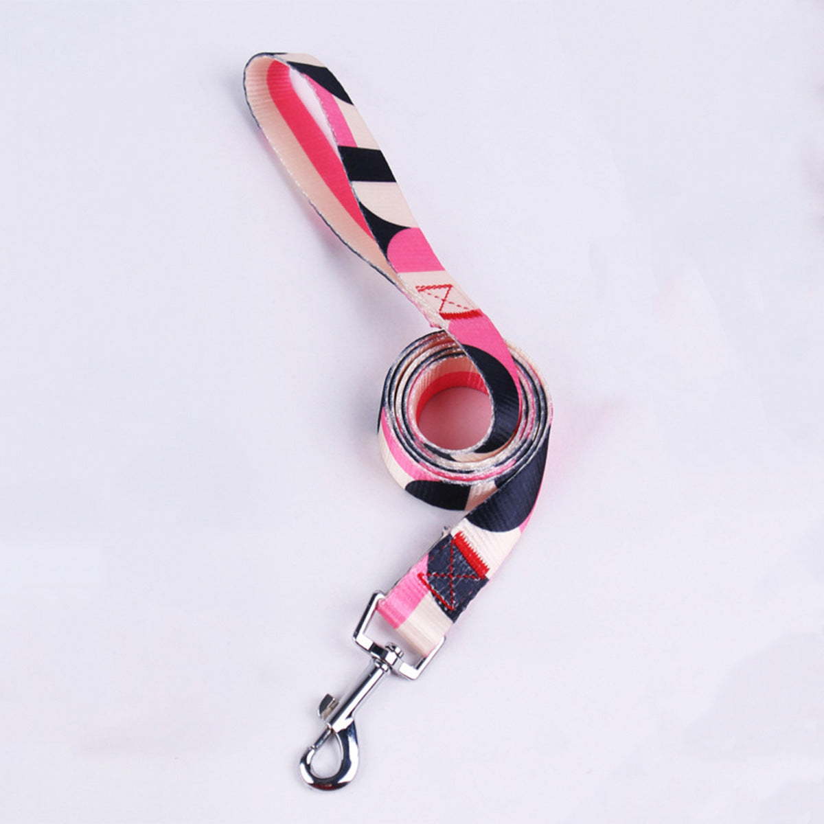 Geometric Print Dog Harness, Collar & Leash Set