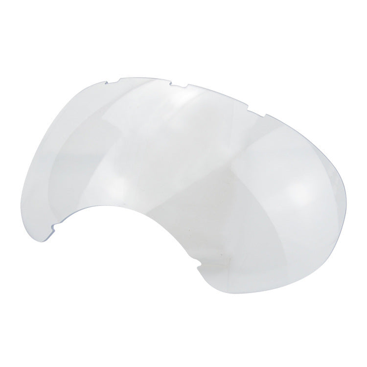 Clear replacement lens for pet goggles with notches for attachment
