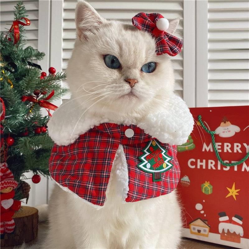 Pet Christmas New Year Shawl