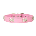 Load image into Gallery viewer, Faux Leather Dog Collar with Bone Studs

