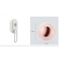 Cargar la imagen en la vista de la galería, White electric massage pet brush front and top views with size dimension 68mm by 68mm
