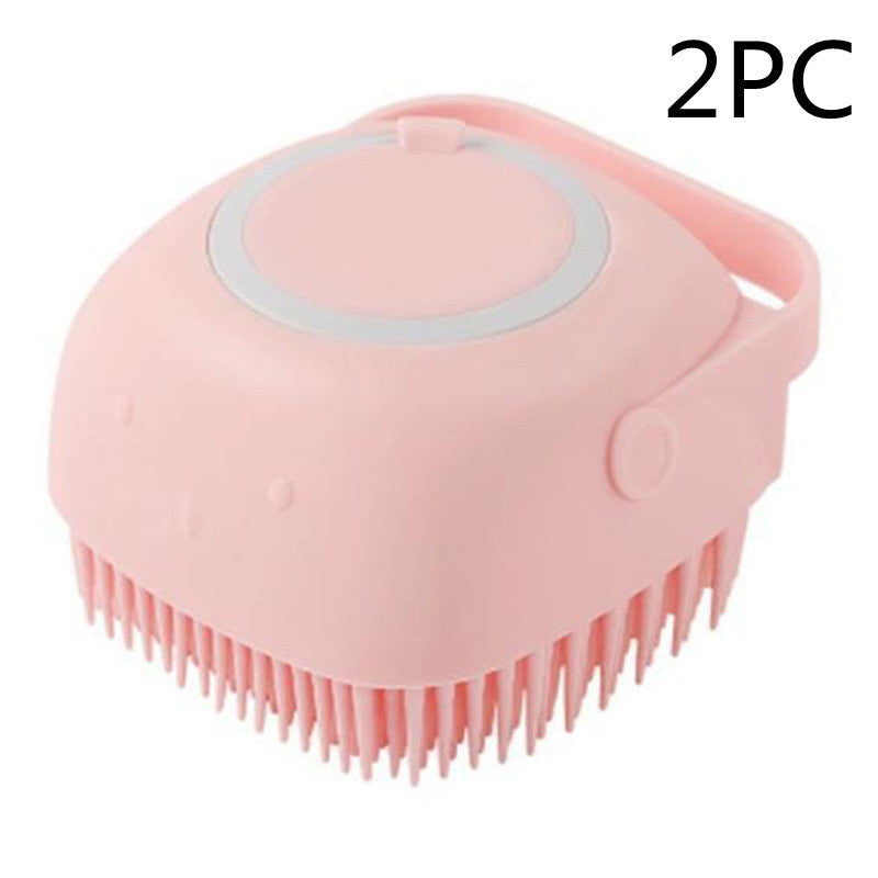 Silicone Dog Bath & Massage Glove with Shampoo Dispenser