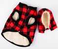 Load image into Gallery viewer, Autumn and winter plaid detachable hat thickened pet dog clothing
