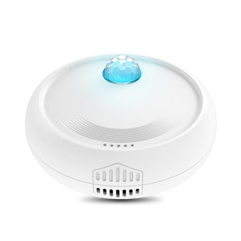 Front view of pet odor sterilizer featuring blue light indicator and vent openings