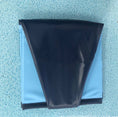 Load image into Gallery viewer, Folded dog pool showing blue exterior and dark blue interior
