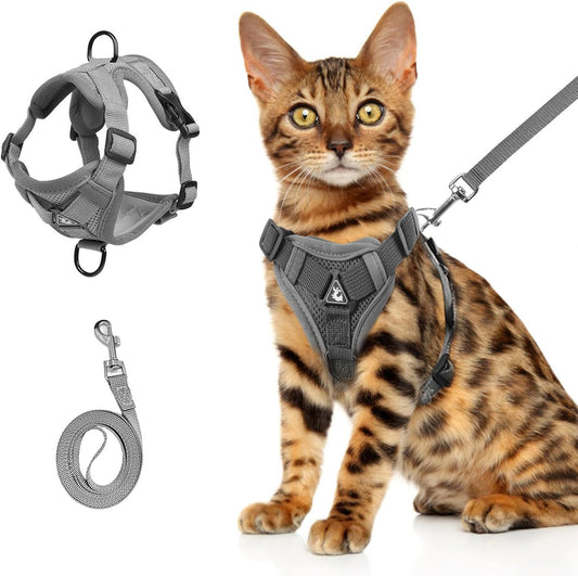 Cat Chest Harness And Leash, Anti-Escape Adjustable Soft Mesh