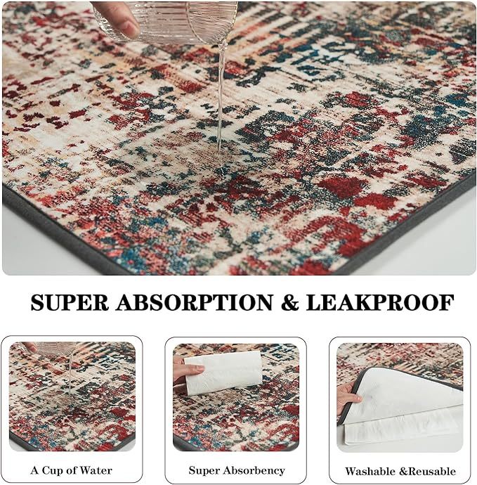 Qeils Lot de 2 tapis de propreté lavables pour chiens, réutilisables, 36 x 41 cm, super absorbants, anti-fuites, tapis de propreté antidérapants pour sol, cage, canapé, tapis de mise bas, tapis de litière pour chiots