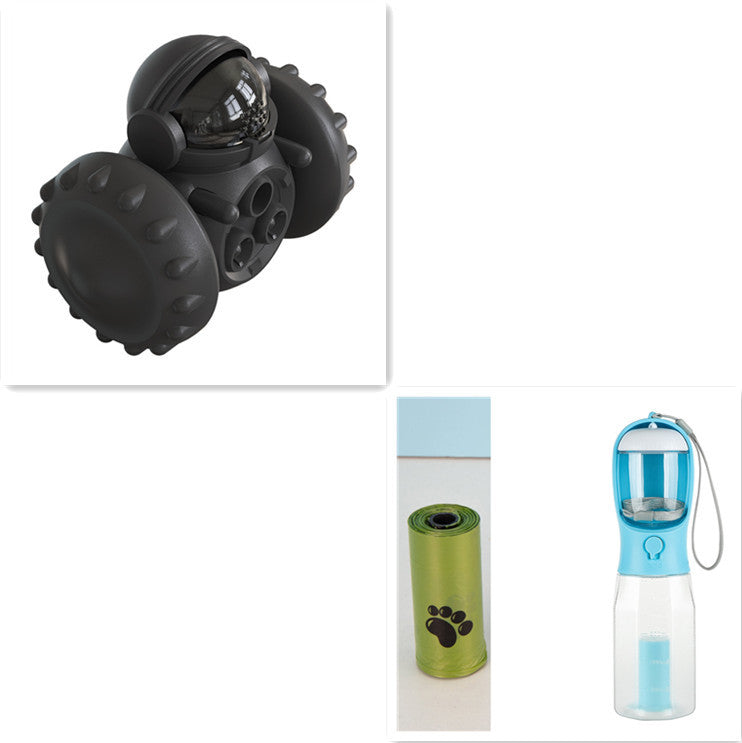 Black slow-feed interactive pet toy displayed on white background