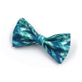 Load image into Gallery viewer, Blue tie-dye fabric bow tie for dog collar
