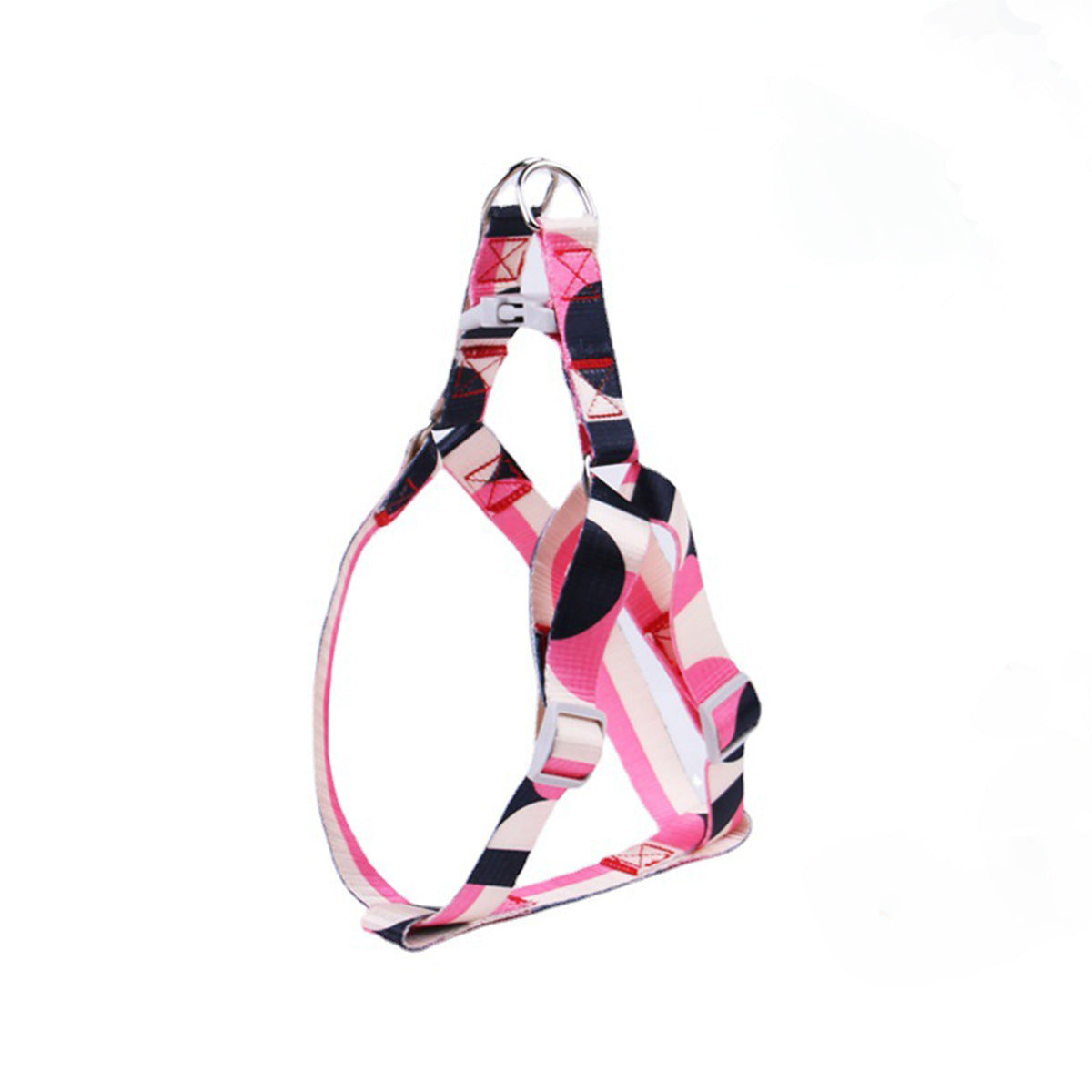 Geometric Print Dog Harness, Collar & Leash Set