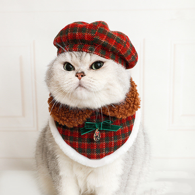Christmas Cat Hat & Bib