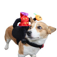 Load image into Gallery viewer, Corgi dog wearing the Halloween headless man costume looking sideways, showing the costume on its back with pumpkin detail
