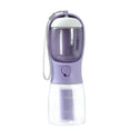 Load image into Gallery viewer, Lavender color variant of 3-in-1 portable dog water and food bottle with secure water and food compartments
