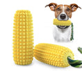 Load image into Gallery viewer, Brown and white dog biting yellow corn chew toy with rope
