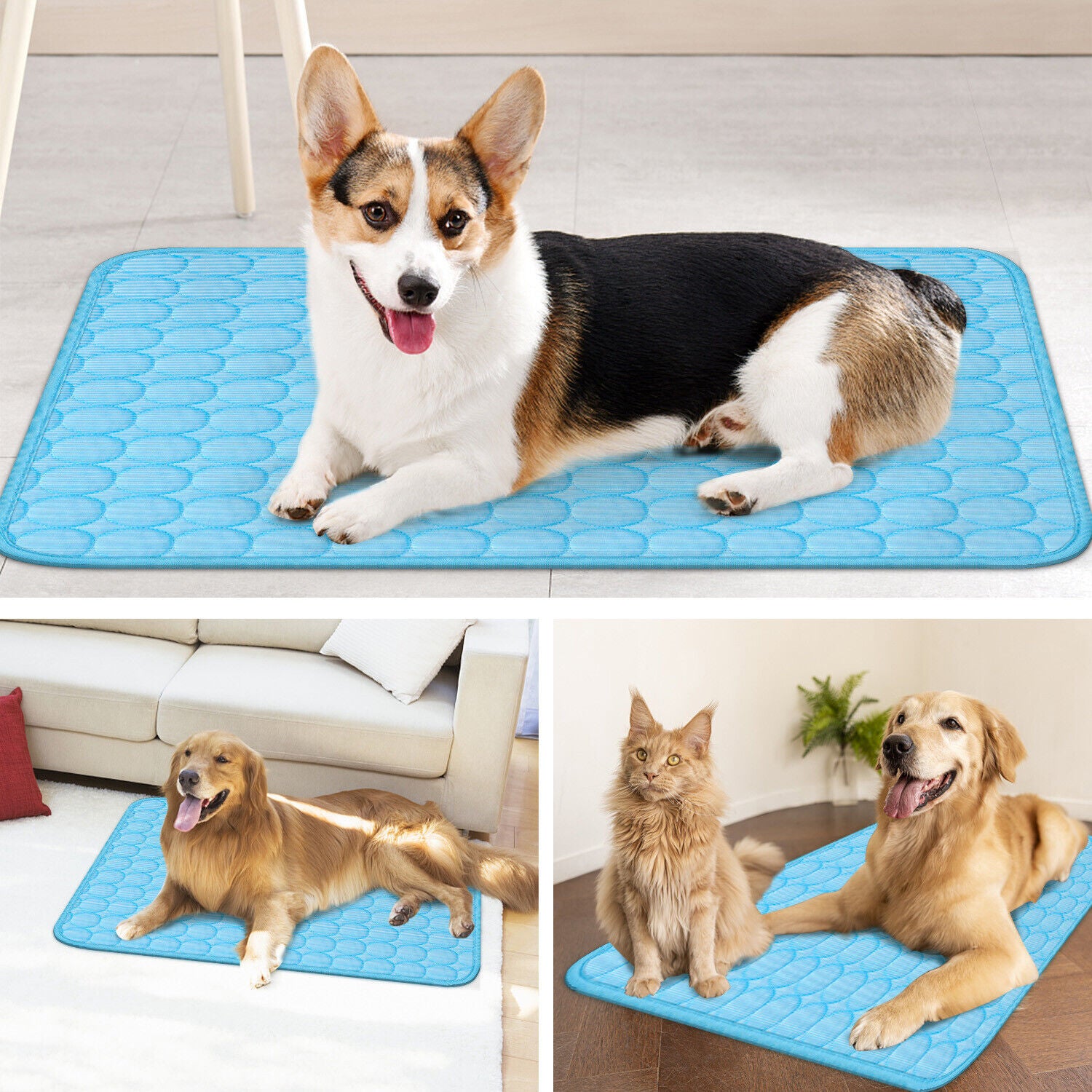 Esterilla refrescante para mascotas, cojín refrescante, manta para perros, gatos y cachorros para dormir en verano, cama refrescante para perros, esterilla refrescante para mascotas