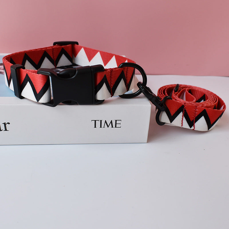 Stylish Pattern Dog Collar Set