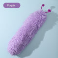 Load image into Gallery viewer, Purple plush caterpillar cat toy shown on light blue background
